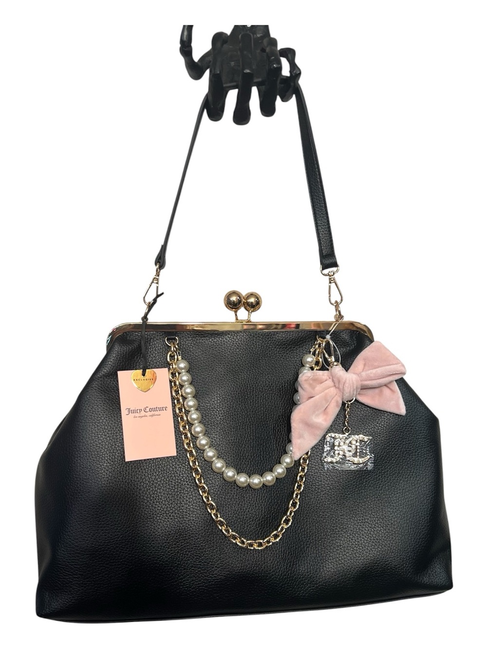🖤 Juicy Couture Kisslock Bag, CHARM HAUS LARGE FRAME CLUTCH🖤NWT - Picture 3 of 10
